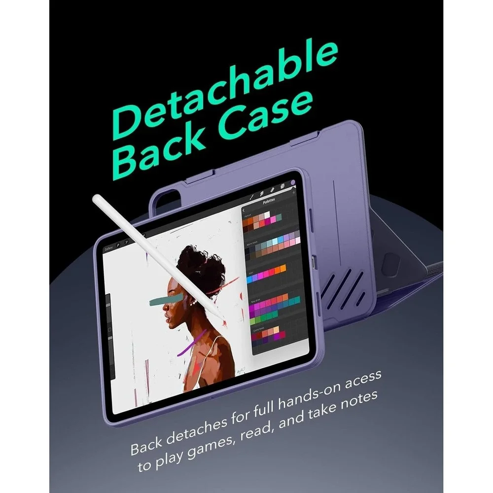 ESR Shift‎ iPad Pro 11 Inch Case M4 M5 2025 2024 Rotating Magnetic Purple Stand